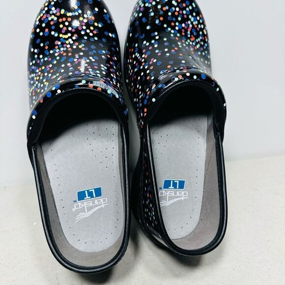 DANSKO LT CONFETTI PATENT CLOGS size 39-8 - Picture 6 of 7